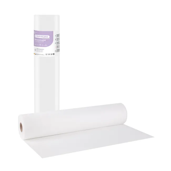 Rolă de hârtie nețesută Soft Care Supreme Extra Plus, 1 strat, 58 cm × 50 m – Albă