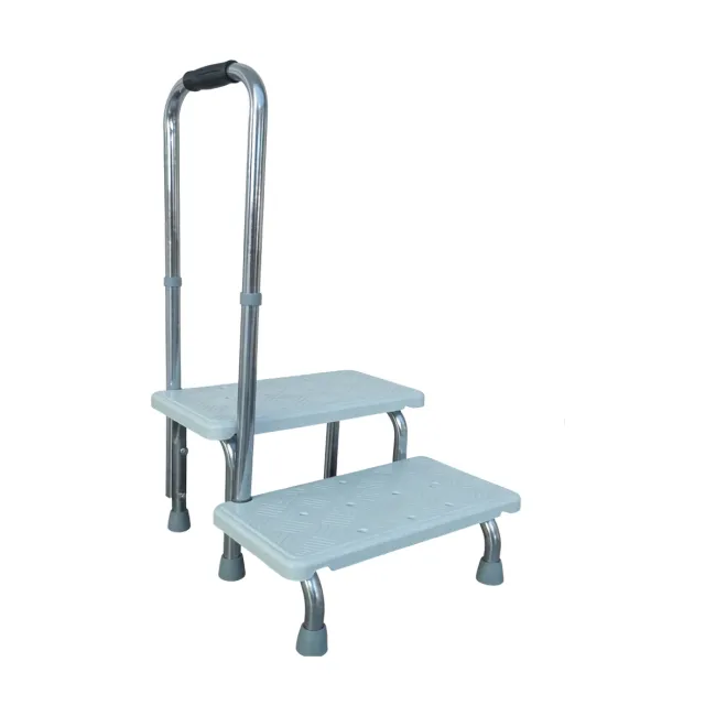 Treapta medicală cu 2 trepte și mâner de sprijin, antiderapant, sarcină 150 kg