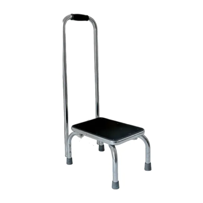 Treapta medicală cu mâner de sprijin, platformă antiderapantă, sarcină 125 kg
