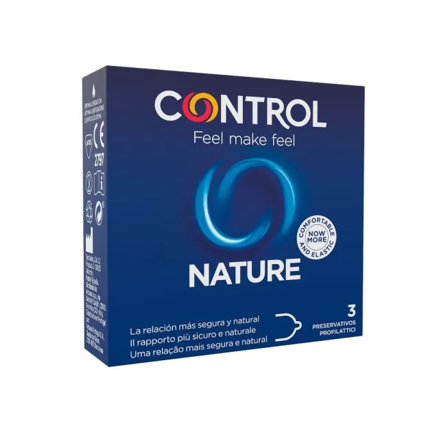 Prezervative Control Adapta Nature – latex natural, 3 bucăți