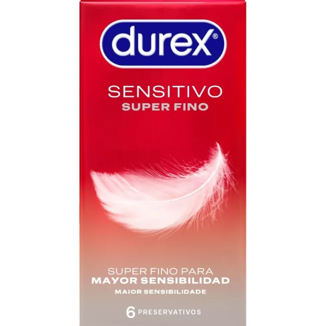 Prezervative Durex Super Thin Sensitive – senzație naturală, 6 buc