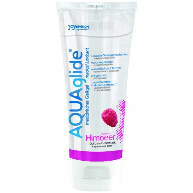 Lubrifiant intim Joydivision Aquaglide cu aromă de zmeură – 100 ml
