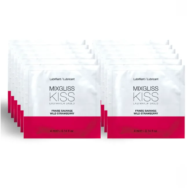 Lubrifiant pe bază de apă cu aromă de căpșuni MixGliss – 12 doze x 4 ml
