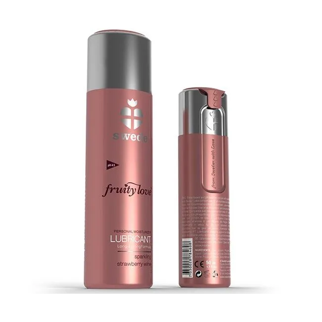 Lubrifiant intim cu aromă de căpșuni și vin spumant Swede Fruity Love 100 ml
