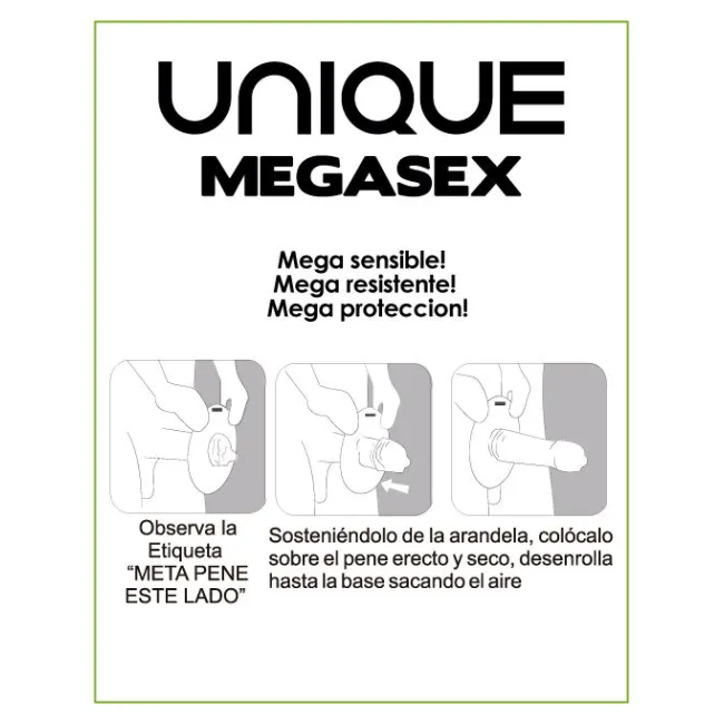 Prezervative fără latex UNIQ Megasex Sensitive – 3 bucăți