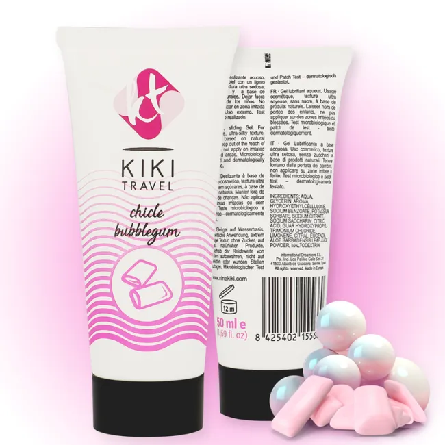 Lubrifiant intim cu aromă de bubble-gum KIKÍ TRAVEL 50 ml