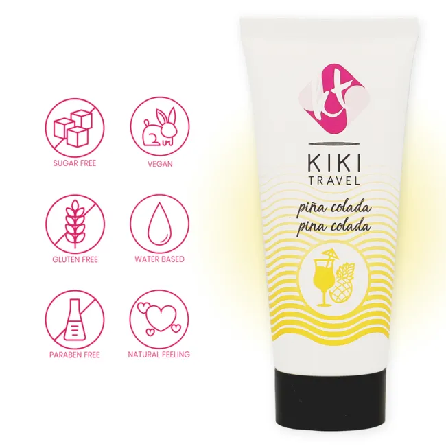 Lubrifiant intim pe bază de apă Kikí Travel Piña Colada – 50 ml