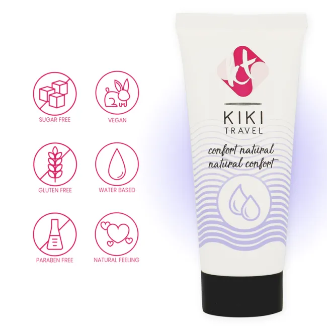 Lubrifiant natural pe bază de apă KIKÍ TRAVEL Confort, 50 ml