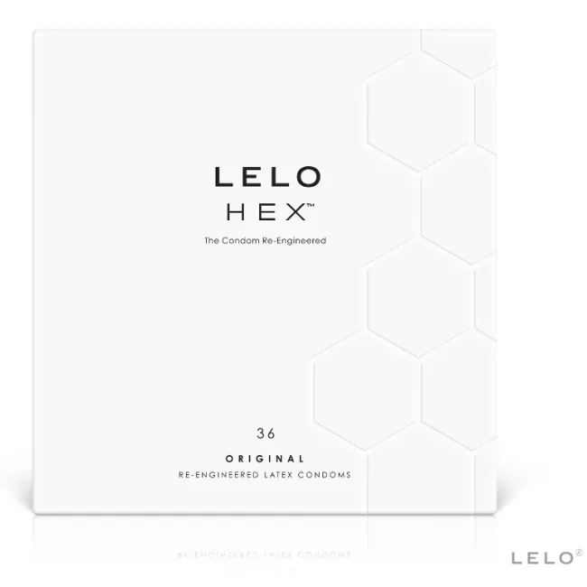 Prezervative Lelo Hex cu structură hexagonală – 36 bucăți