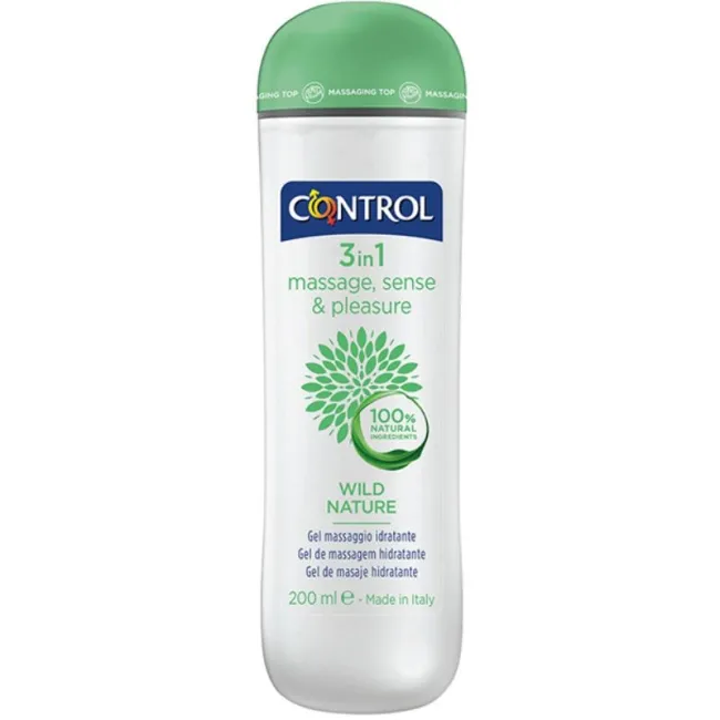 Gel de masaj intim Control Wild Nature 3 în 1 – 200 ml