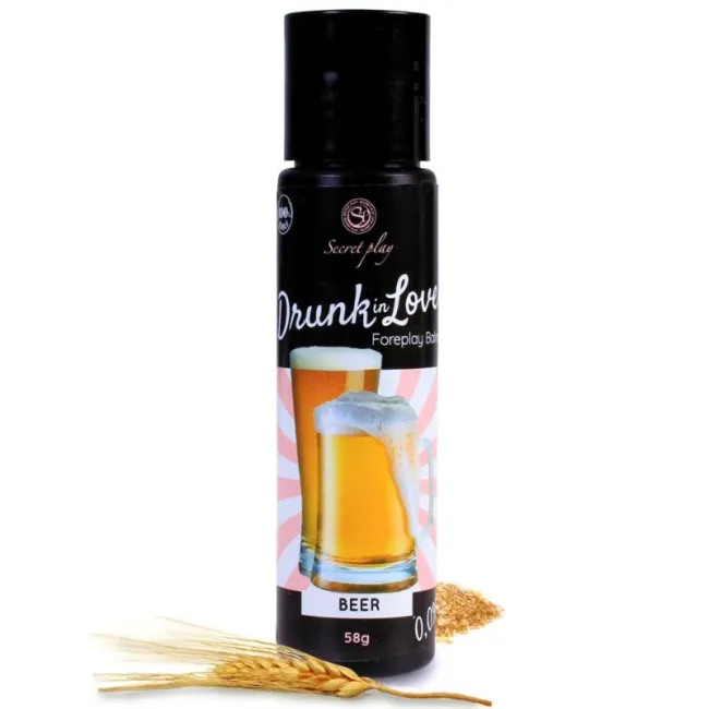 Lubrifiant intim comestibil Secret Play Drunk in Love aromă bere – 60 ml