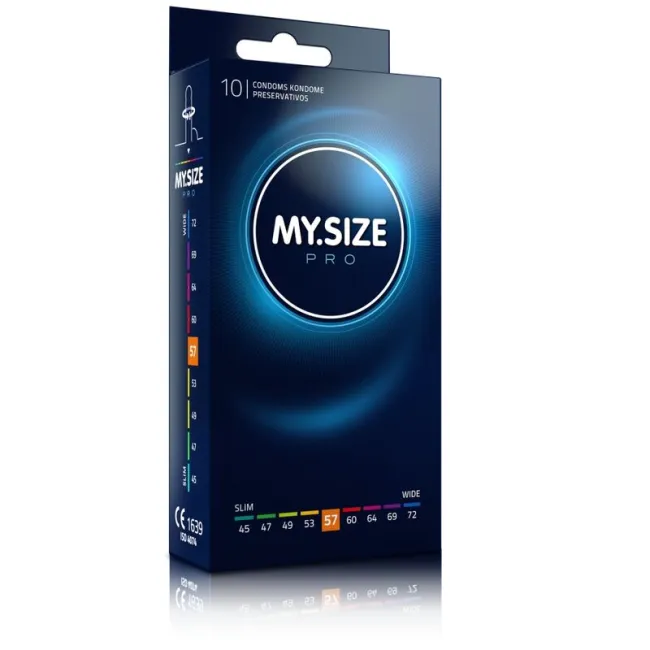 Prezervative MY SIZE PRO 57 mm – potrivire precisă, 10 bucăți