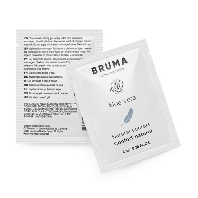Gel lubrifiant pe bază de apă cu Aloe Vera Bruma, 6 ml