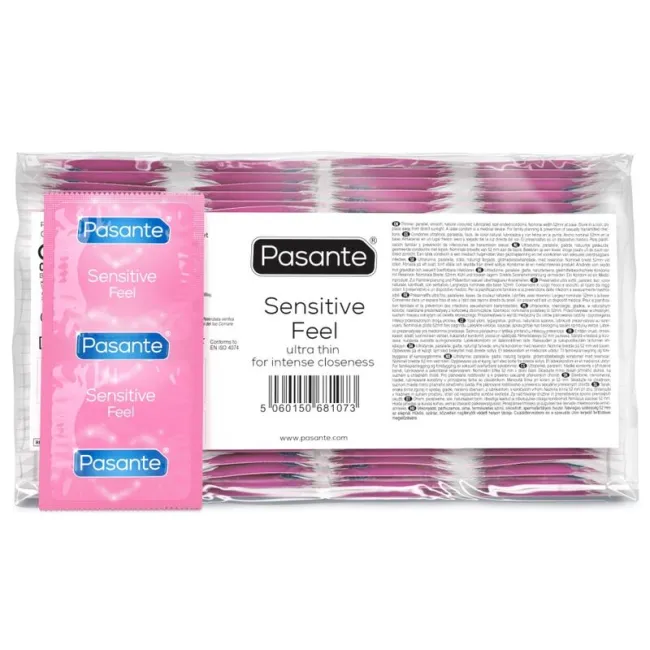 Prezervative Pasante Sensitive Feel – ultra-subțiri, 144 bucăți