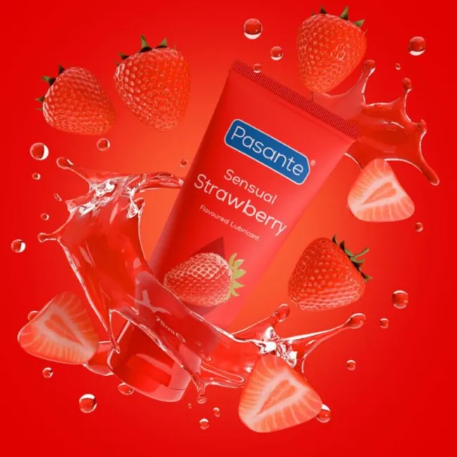 Lubrifiant Intim Pasante cu Aromă de Căpșuni 75 ml