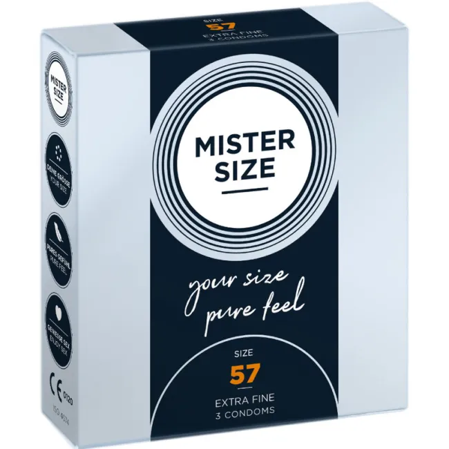 Prezervative MISTER SIZE 57 mm – Potrivire Perfectă, Set 3