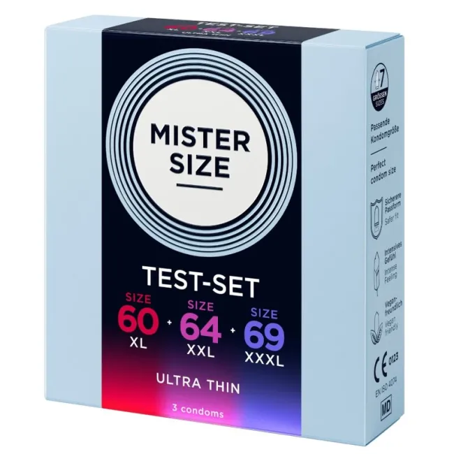 Prezervative Mister Size Sample Pack 60-64-69 mm – set 3 bucăți