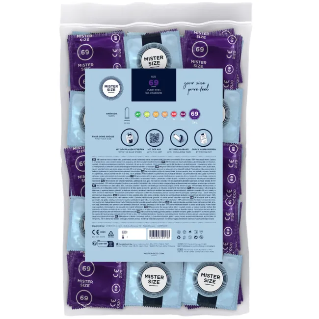 Prezervative Mister Size XXXL 69mm – set 100 bucăți