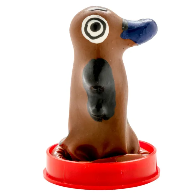 Prezervativ decorativ Condomerie Platypus — pictură manuală