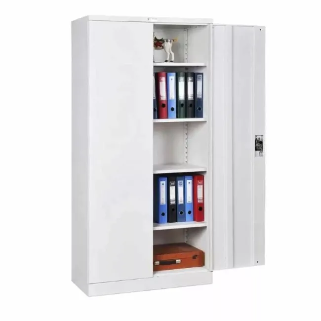 Fișet metalic, 2 uși, 4 polițe, 40 kg/poliță, 800x350x1800mm, gri, A152 B4U, montat