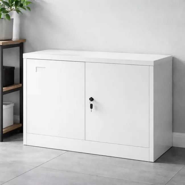 Fișet metalic, 2 uși, 1 poliță, 35 kg/poliță, 900x400x600mm, gri, B126 B4U