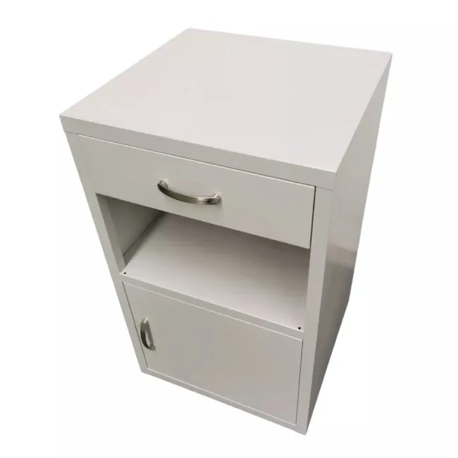 Noptieră metalică spital 450x430x800 mm MONTAT
