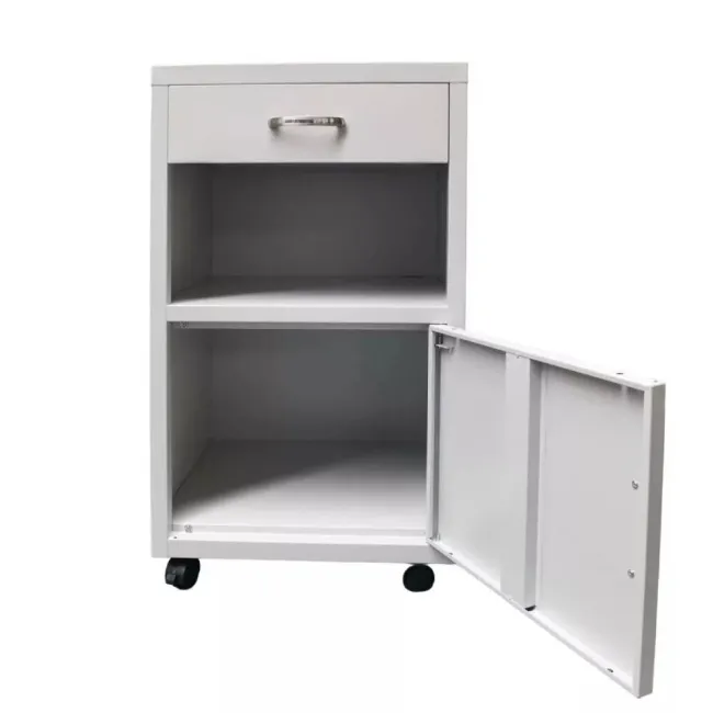 Noptieră metalică spital 450x430x800 mm MONTAT