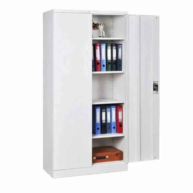 Fișet metalic, 2 uși, 4 polițe, 40 kg/poliță, 900x400x1900mm, gri, A172/6  B4U