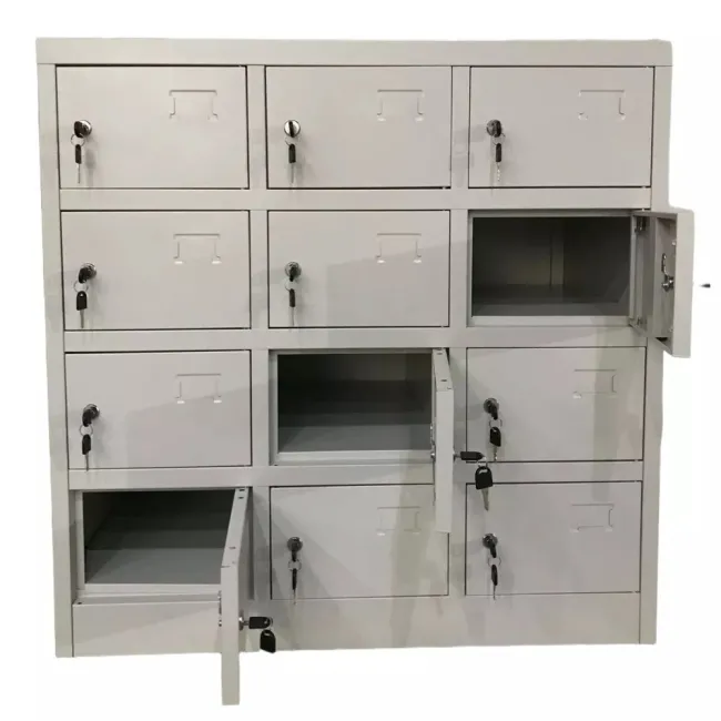 Vestiar metalic, 12 compartimente 3x4, 900x500x900mm, gri, B4U