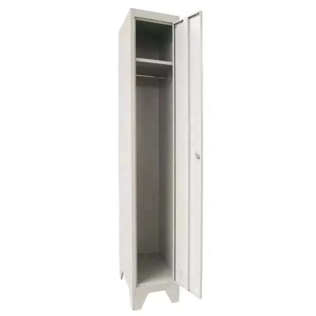 Vestiar metalic, 1 compartiment, bară umerașe, 312x450x1800mm, gri, A894 B4U, la palet