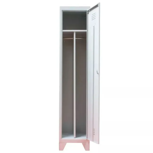 Vestiar metalic, 1 compartiment, cu picioare, 400x450x1800mm, gri, A872 B4U, la palet