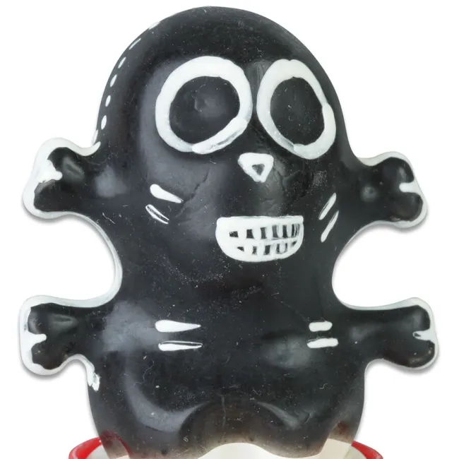 Prezervativ decorativ pictat manual Condomerie Skull Black – ediție de artă