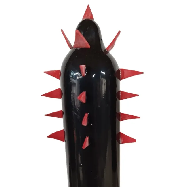 Prezervativ decorativ pictat manual Condomerie Black Cactus XL
