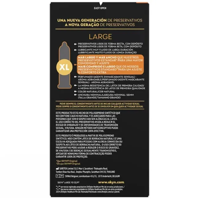 Prezervative SKYN Large Extra Fit, fără latex, 10 bucăți