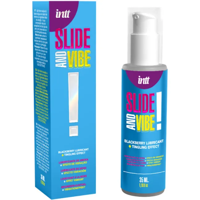 Lubrifiant intim vibrant cu aromă de mure INTT Releases – 35 ml