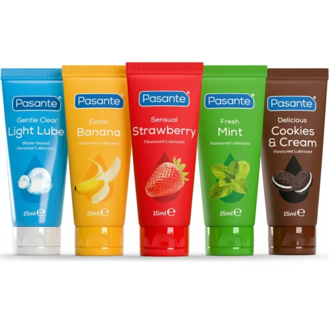 Set Lubrifianți cu Arome Pasante – 5 x 15 ml Asortate