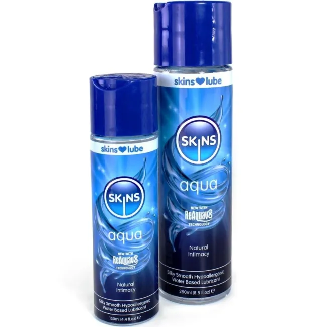 Lubrifiant intim pe bază de apă Skins Aqua – 130 ml