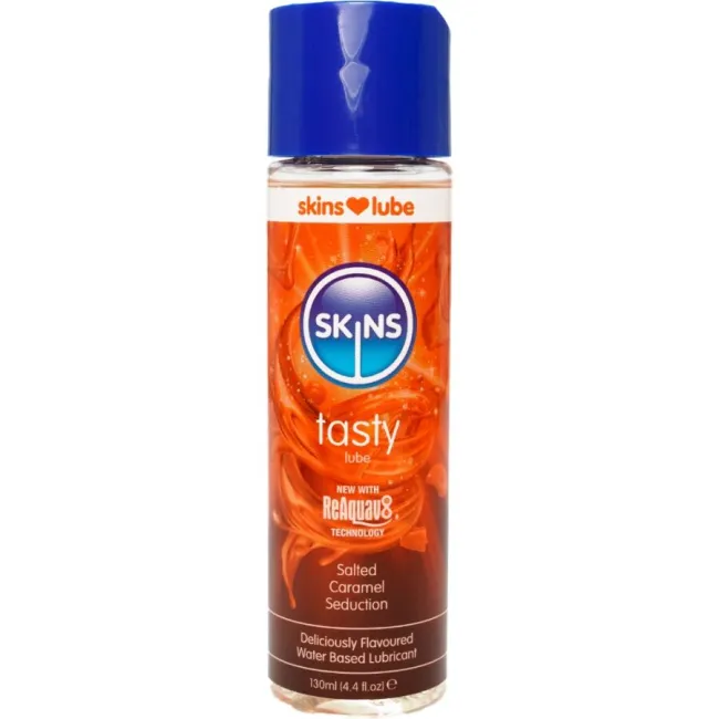 Lubrifiant pe bază de apă SKINS Caramel Sărat, 130 ml