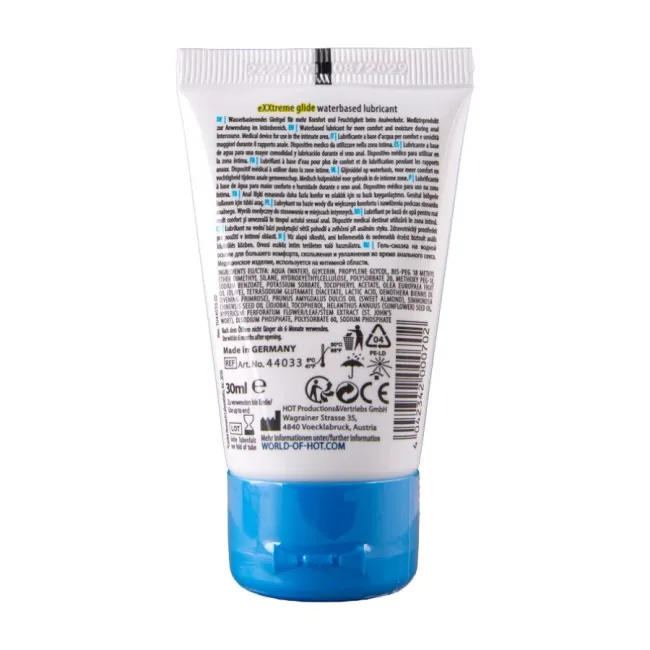 Lubrifiant anal pe bază de apă HOT Exxtreme Glide + Comfort Oil 30 ml
