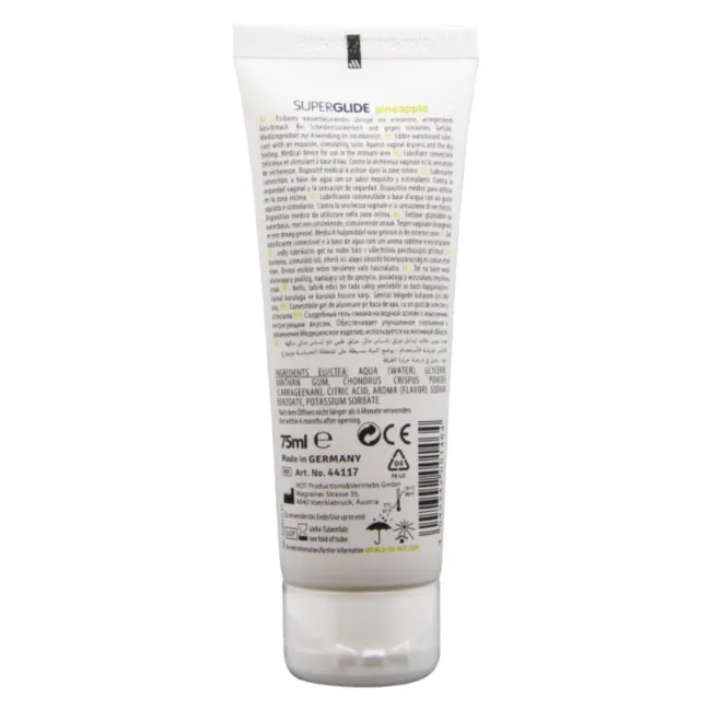 Lubrifiant Intim Comestibil HOT Superglide Ananas 75 ml
