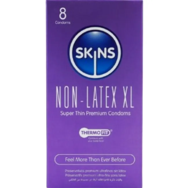 Prezervative fără latex Skins XL – set 4 bucăți