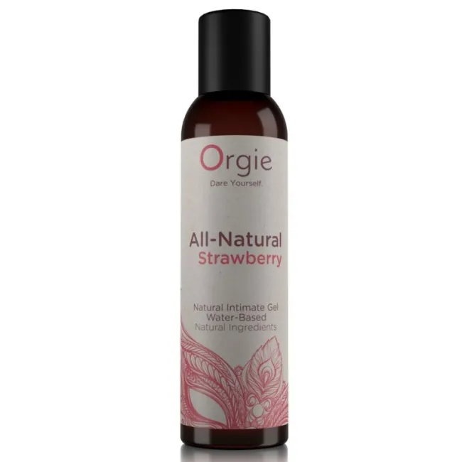 Gel intim pe bază de apă Orgie All-Natural Strawberry Kissable – 150 ml