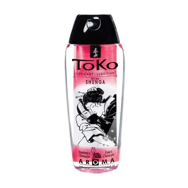 Lubrifiant aromat Shunga Toko Căpșuni & Șampanie 165 ml