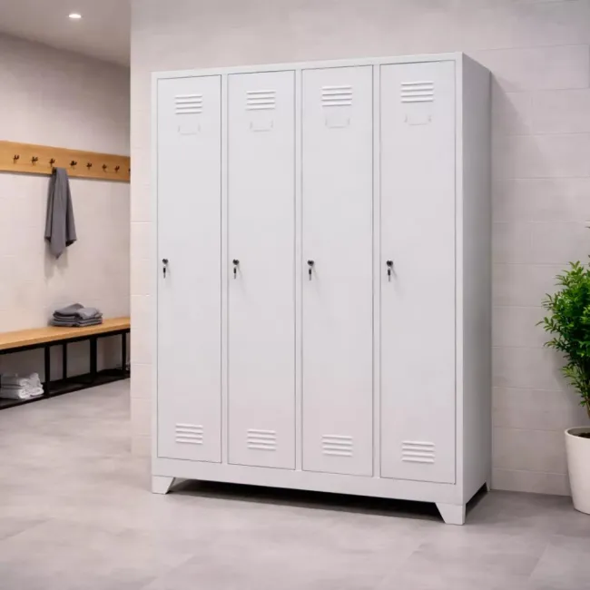 Vestiar cu 4 uși 1175x450x1800mm C856 MONTAT