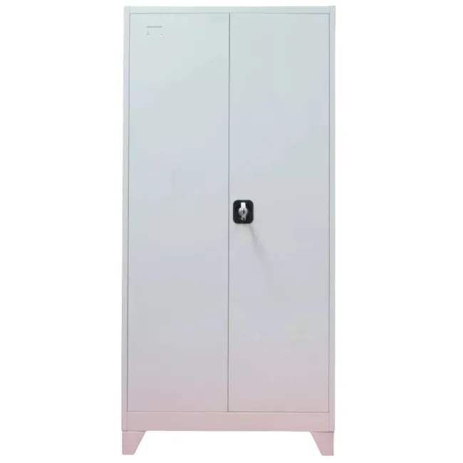 Fișet metalic, 2 uși, 4 polițe, 40 kg/poliță, 900x400x1800mm, cu picioare, gri, A177/9 B4U, montat