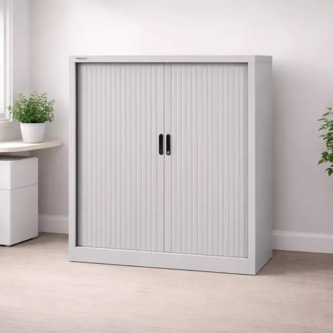 Dulap metalic, 2 uși pliante, 2 polițe, 50 kg/poliță, 1000x420x1200mm, B4U