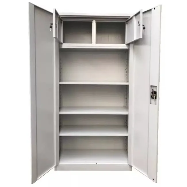 Fișet metalic, 2 uși, 4 polițe și 2 casete, 35 kg/poliță, 900x400x1900mm, gri, B4U, montat