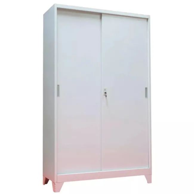 Fișet cu 2 uși glisante cu picioare și 4 polițe 40kg/poliță 1200x450x1900mm A166/9