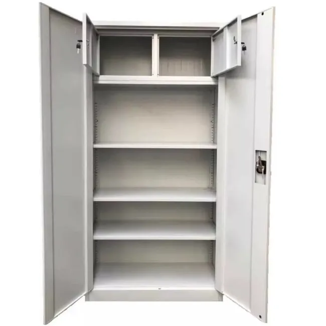 Fișet metalic, 2 uși, 3 polițe, 40 kg/poliță, 900x400x1800mm, cu picioare, A180/6 B4U, montat
