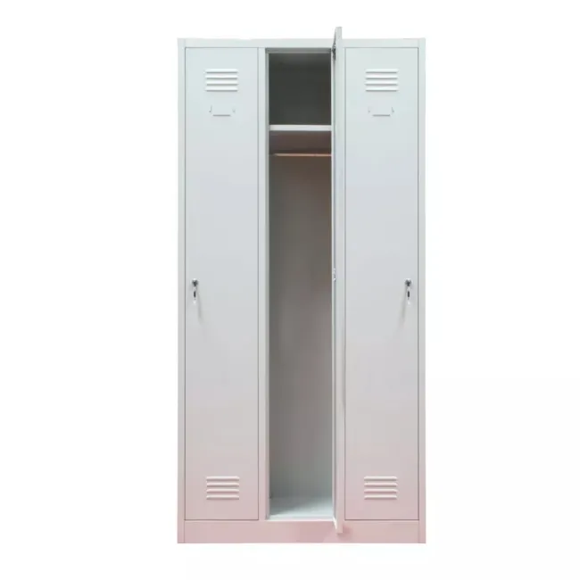 Vestiar metalic, 3 compartimente, bară umerașe, 900x450x1800mm, gri, B801/8 B4U, montat